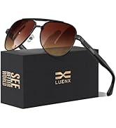 LUENX Aviator Sunglasses for Men Polarized Trendy Shades Driving UV 400 Protection
