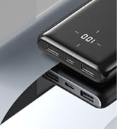 VRURC Power Bank 2 Pack, 10000mAh Portable Charger with USB-C & 2 USB Outputs,2 Inputs,LED Displa...