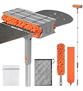 Ceiling Fan Cleaner Duster with 6 Ft/77'' Extension Pole Multi-Functional Chenille Duster Cleaner...