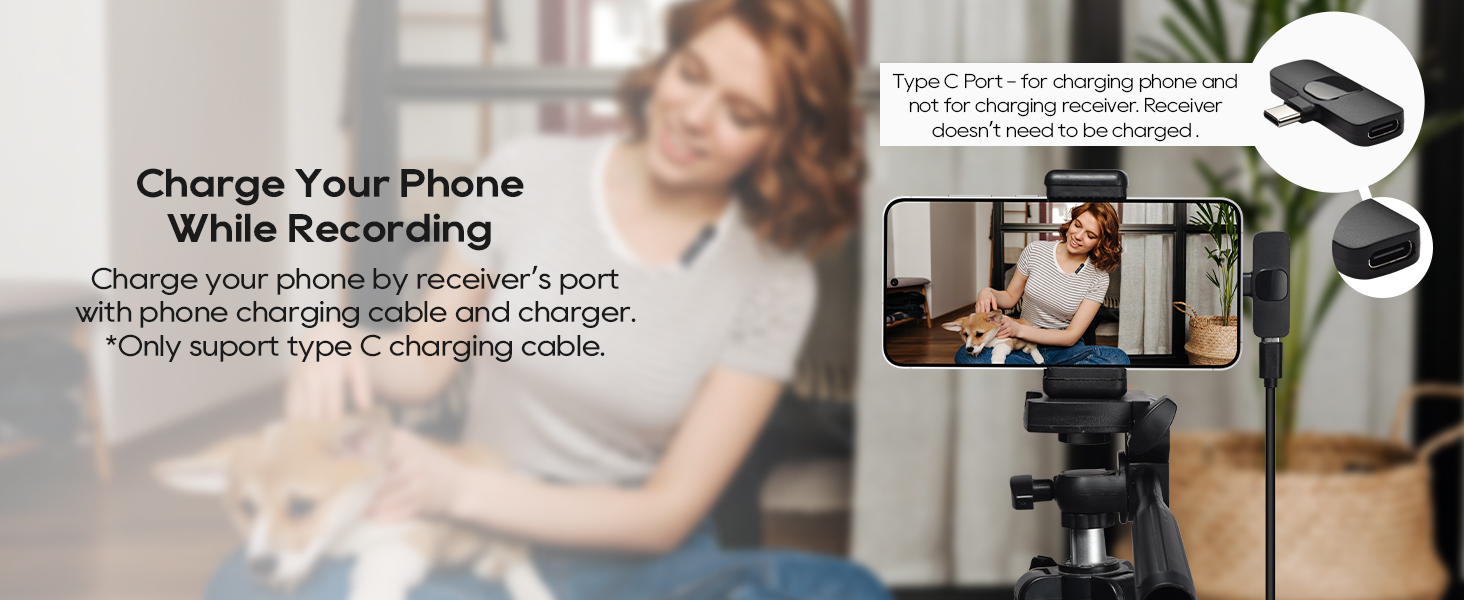 Charge Your Phone While Recording usbc microphone for tiktok