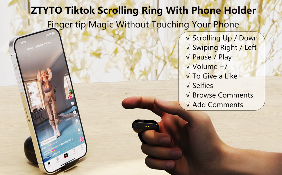 ZTYTO Tiktok Scrolling Ring Function List