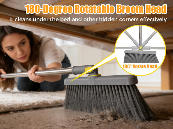 broom with dustpan combo set