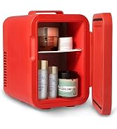 FavorCOOL Mini Skincare Fridge, 6 Liter/6 Cans Small Refrigerator Cooler Warmer 110V AC/ 12V DC P...