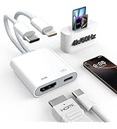 Apple USB-C and Lightning to HDMI Adapter for iPhone ipad to TV 4K@60Hz MFi Certified Lightning/T...