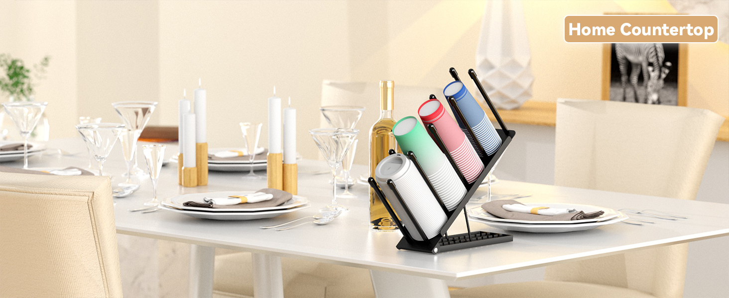 cup and lid holder for counter top