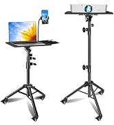 Projector Stand, Laptop Tripod Stand for 29" to 69", Projector Tripod with Mouse Tray &amp; Wheels, A...