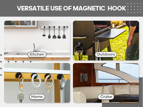 Neosmuk black magnetic hooks