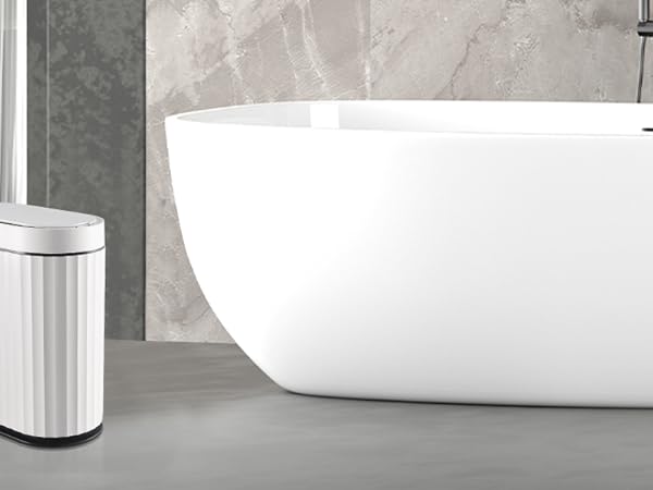 bathroom garbage can with lid