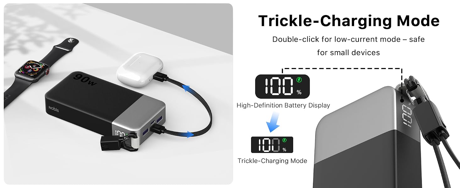 Nobis 20000mAh Power Bank 90W Fast Charging