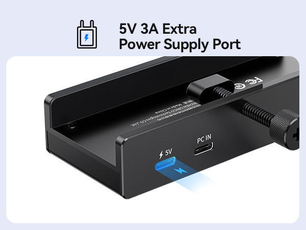 usb hub clamp with sd card reader