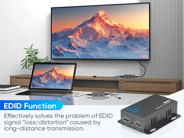 4K HDMI Extender HDMI Over Ethernet CAT5e CAT6 CAT6a CAT7 KVZOO HDMI Transmitter Receiver