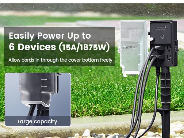 outdoor plug outdoor power stake timer waterproof