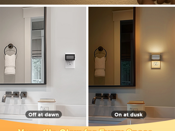 night light with dusk to dawn light sensor auto on off energy saving