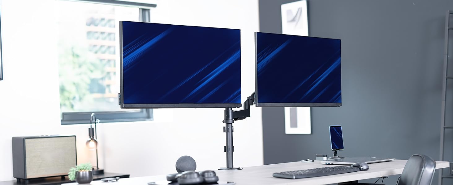 dual pneumatic arm mount