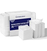 Square Cotton Pads for Face (475 Count) - 100% Pure Cotton, Soft Lint-Free Makeup Remover Pads fo...
