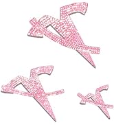 Yeapop Bling Pink Rhinestone Emblems for Tesla Model Y, 6 Pcs Emblems Stickers for Front Trunk, R...
