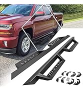 2.75" Black Drop Side Steps Nerf Bars Running Boards Compatible with 07-19 Chevy Silverado/GMC Si...