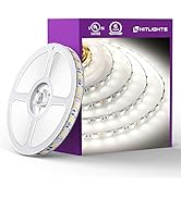 HitLights White LED Strip Lights 5000K, 16.4FT Premium 5050 Light Strip, 300 Bright LEDs, Strong ...