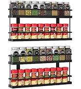 MEIQIHOME 4 Tier Spice Rack Organizer, Spice Shelf Storage Holder for Kitchen Cabinet Pantry Door...