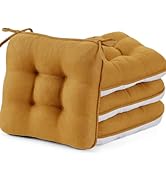 BETU Chair Cushions for Dining Chairs Set of 4,3.5" Thick Kitchen Table Chair Pads with Ties,Non ...