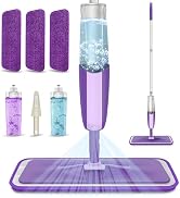 MEXERRIS Spray Mops for Hardwood Floor Cleaning - Microfiber Wood Floor Mop with Reusable Washabl...