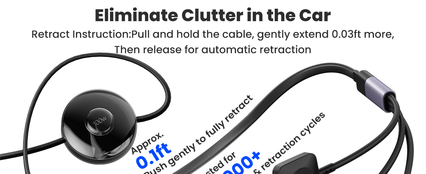 retractable multi charging cable
