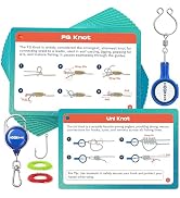 HOOK-EZE Complete Fishing Knot Tying Guide Kit|Includes Waterproof Guide to 13 Essential Knots, K...