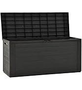 GOTOTOP Extra Large Outdoor Storage Box Waterproof, Polypropylene Deck Box for Patio Garden Furni...