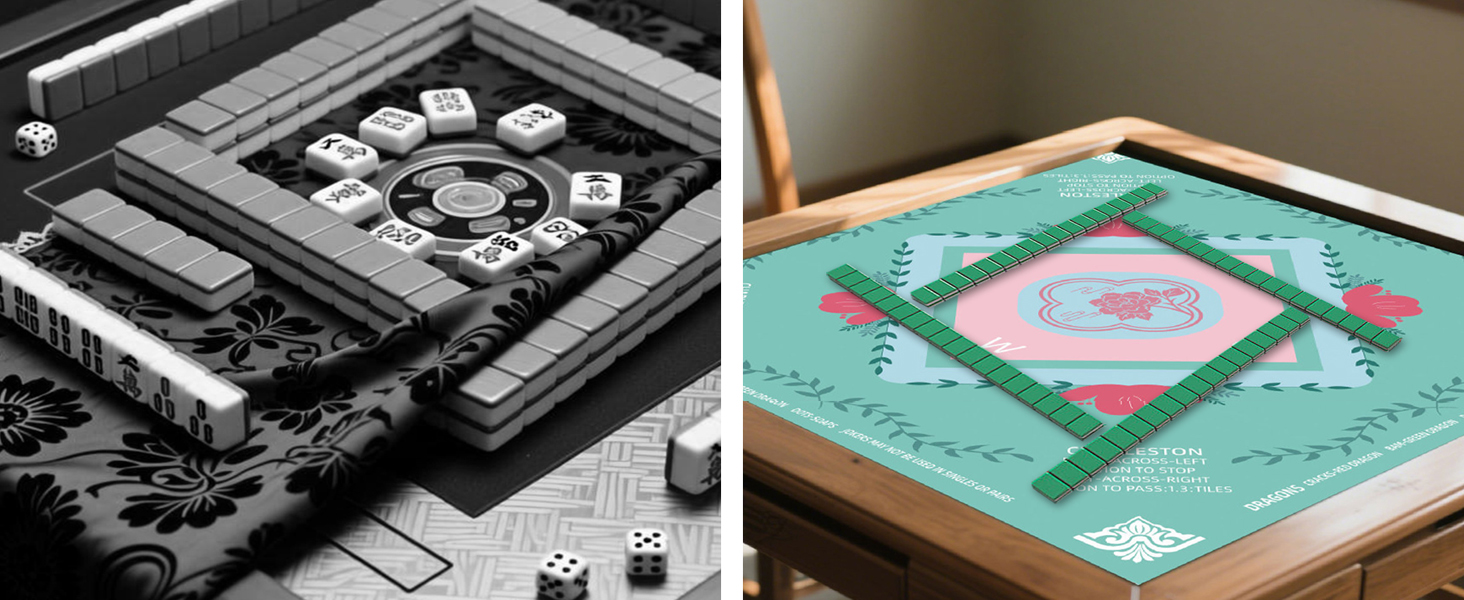 non slip mahjong mat from table