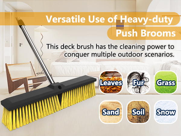 Heavy-duty Push Brooms