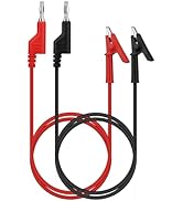 SWANLAKE 2-Piece Banana Plug to Alligator Clip Test Leads, 1000V 15A 3.5ft/1M Multimeter Electric...