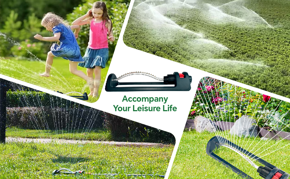 oscillating garden sprinkler usage scenario