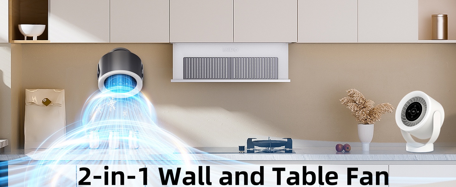 2-in-1 Wall and Table Fan