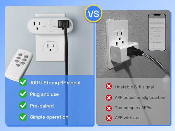 v100ft Strong RF signal vPlug and use vPre-paired vSimple operation
