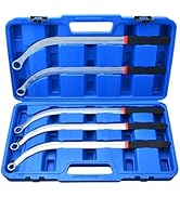 LainKeen 5PCS Serpentine Timing Belt Wrench Removal Set Tensioner Pulley Tool Kit 13-19 mm 12 Poi...