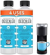 Descaler (2 Pack, 2 Uses Per Bottle) - Made in the USA - Universal Descaling Solution for Keurig,...