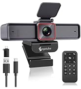 Angetube 4K Webcam with AI Tracking,Remote Control 4K Web Camera/10X Digital Zoom 1080P 60fps Web...