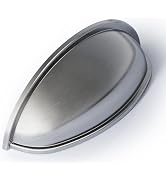 Veise 10 Pack 3 Inch Drawer Pulls, Solid Zinc Alloy Cup Pulls, Brushed Nickel Kitchen Cabinet Han...