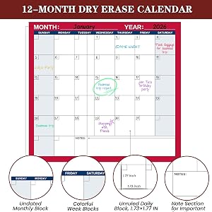 large dry erase calendar