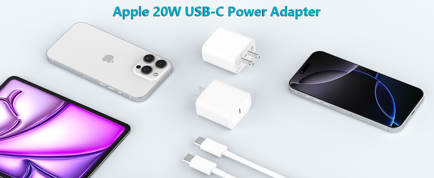 Apple MFi Certified iPhone 17 Charger Fast Charging 20W USB C Charger Block Type C Wall Charger