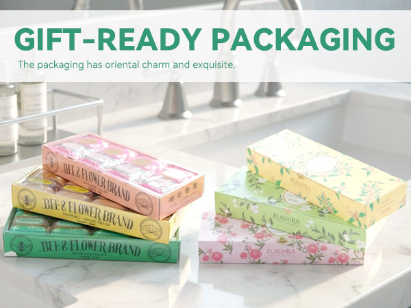 bee flower brand soap bar
