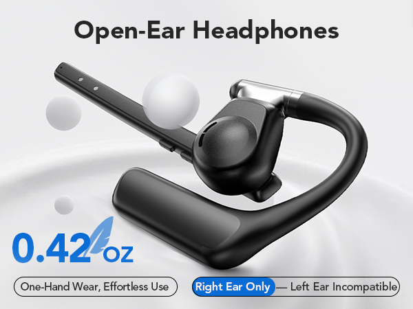 Open-Ear All-Day Comfort Crafted for Right Ear, Universal Ear Shape Fit
