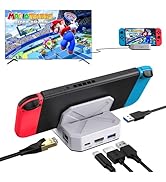 MOGOOD USB C Docking Station, Switch TV Dock Docking Station with HDMI, 1Gbps Ethernet,2*Type-A 3...