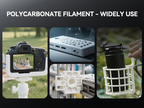 sunlu 3d printer filament PC 1.75mm filament 3d printing engineering filament 1kg natural white(1)