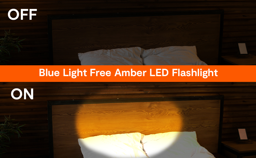 amber flashlight low blue lights 100% blue light blocking light night flashlight blocks blue light