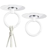 Fzundken 4 Pack Adhesive Ceiling Decor Hooks, Super Heavy Duty Stick On Hooks for Hanging Plants,...