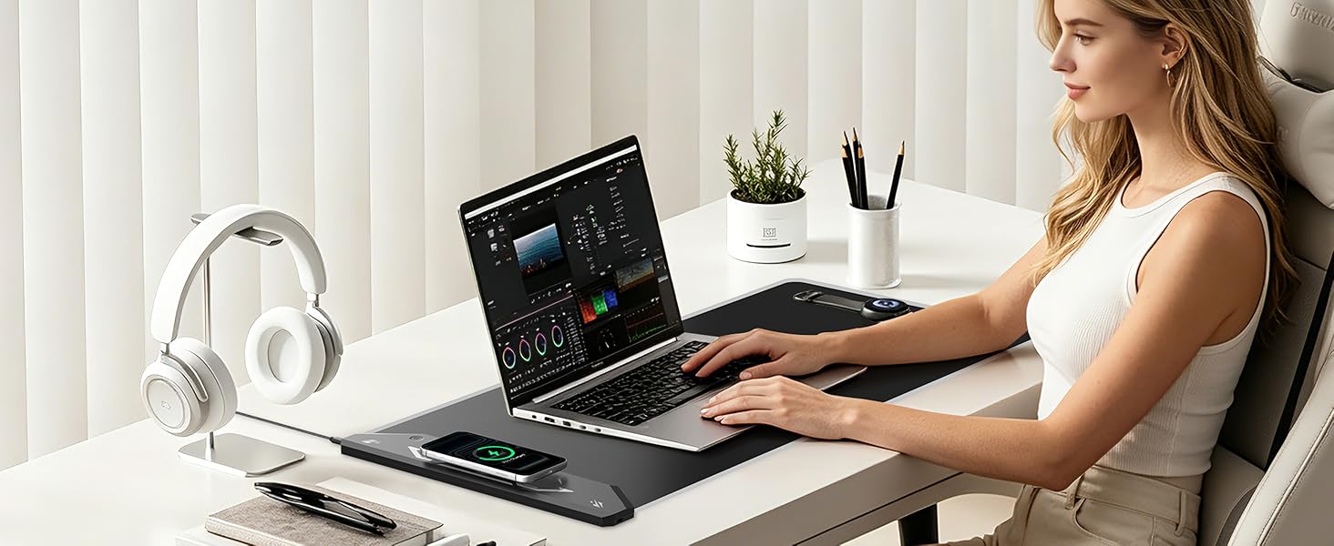 RGB Gaming Mouse Pad with Wireless Charging