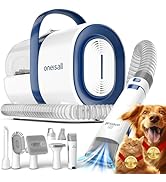 oneisall Dog Grooming Vacuum, Pet Grooming Vacuum with Clipper Nail Grinder, 1.5L Dust Cup Dog de...
