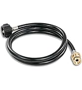 Uniflasy Propane Adapter Hose 1lb to 20lb Converter for Weber Q Gas Grill, Propane Tank Hose Adap...