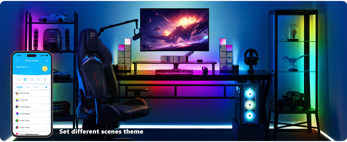 Set different scenes theme